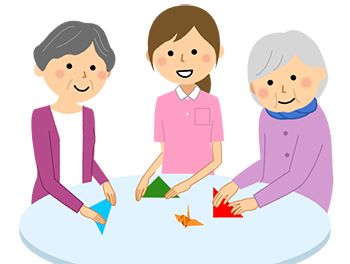折り鶴をつくる皆さんのイメージ